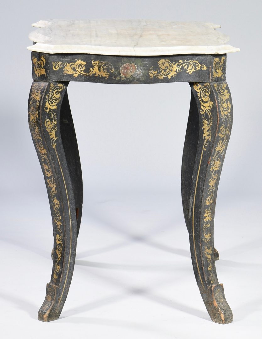 Lot 593: 19th c. Continental Painted Classical Table