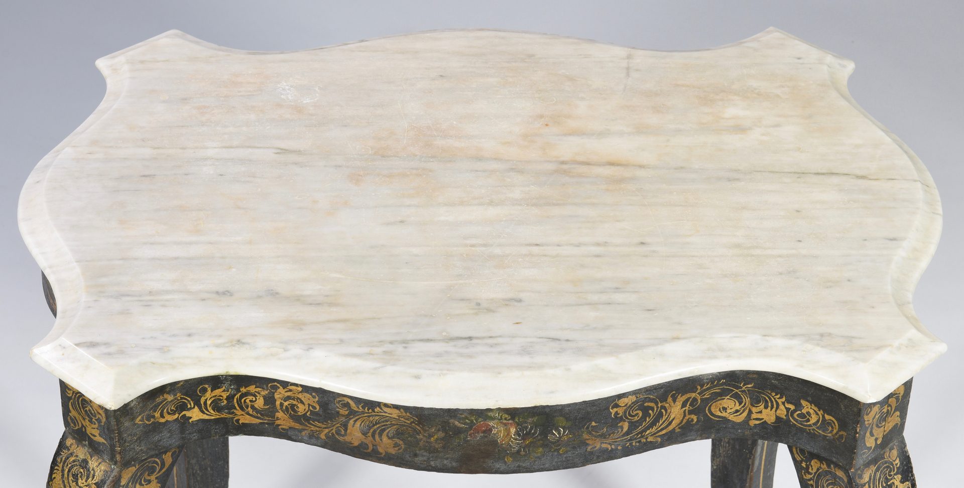Lot 593: 19th c. Continental Painted Classical Table
