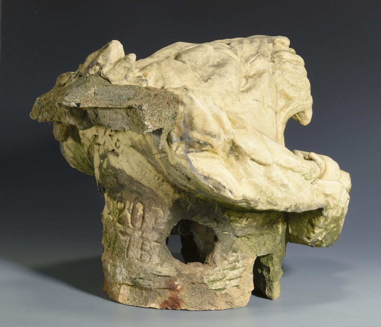 Lot 601:  Terra Cotta Lion Head from Hermitage Hotel