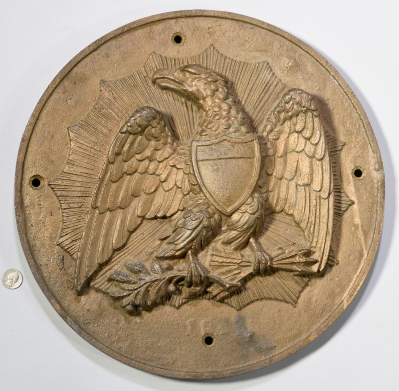 Lot 602: Cast Iron Eagle Architectural Medallion