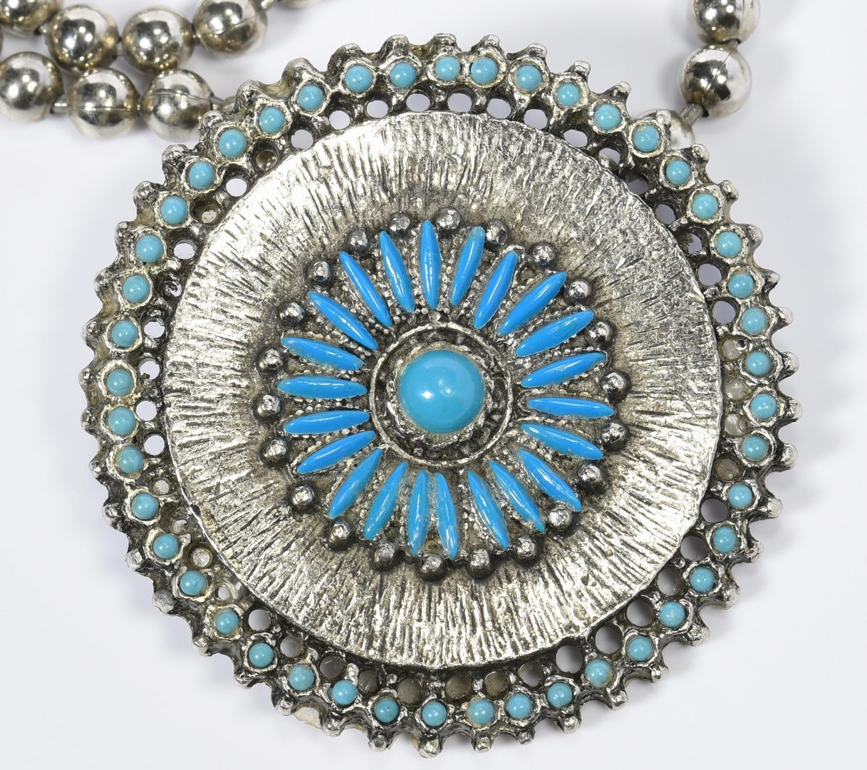 Lot 620: 3 Silver, Turquoise Necklaces inc. Singer