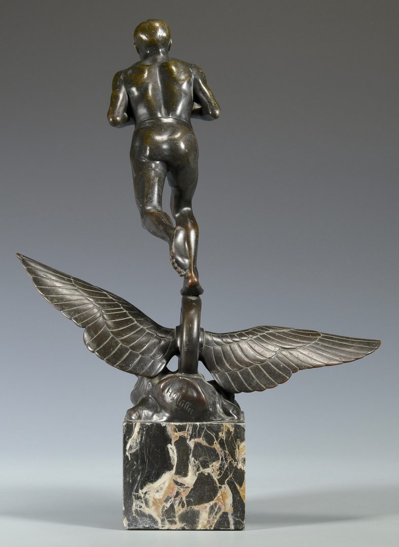 Lot 630: Hans Muller Figural Bronze, poss. Mercury