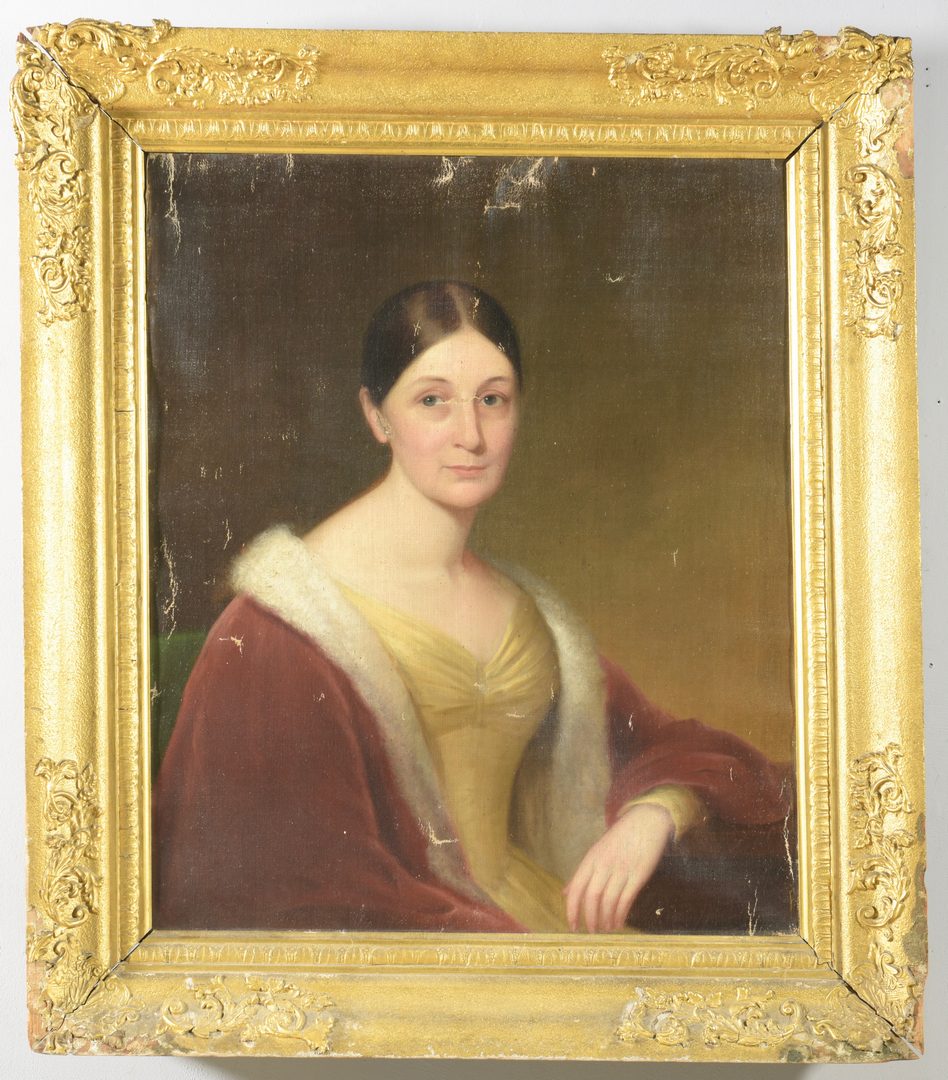 Lot 643: American School, Portrait of Mrs. Pendleton