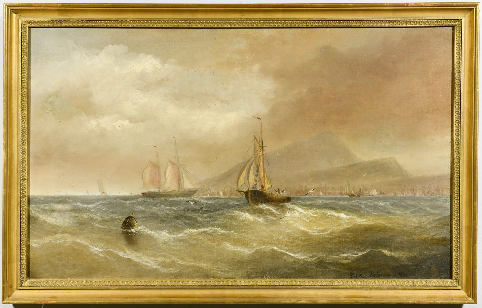 Lot 653: James. W Bartholomew Marine Painting
