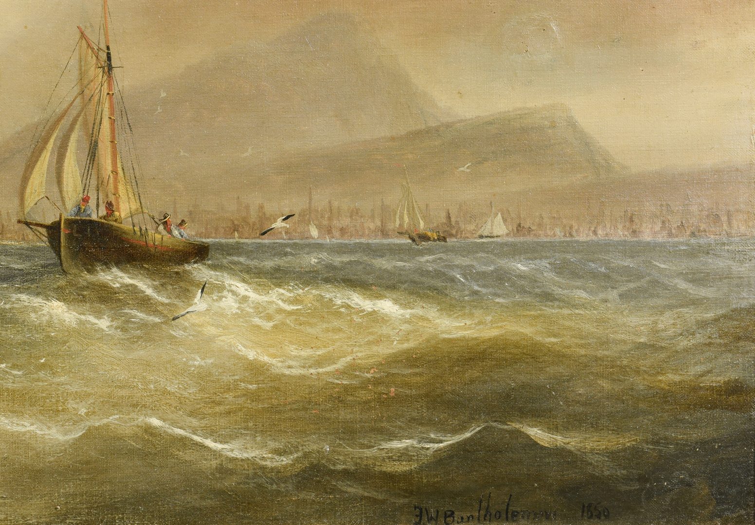 Lot 653: James. W Bartholomew Marine Painting