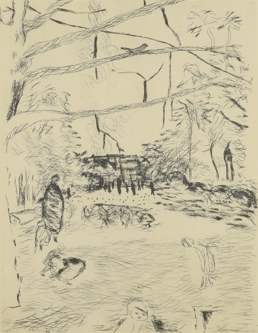 Lot 663: Pierre Bonnard Etching, The Joy of Farming