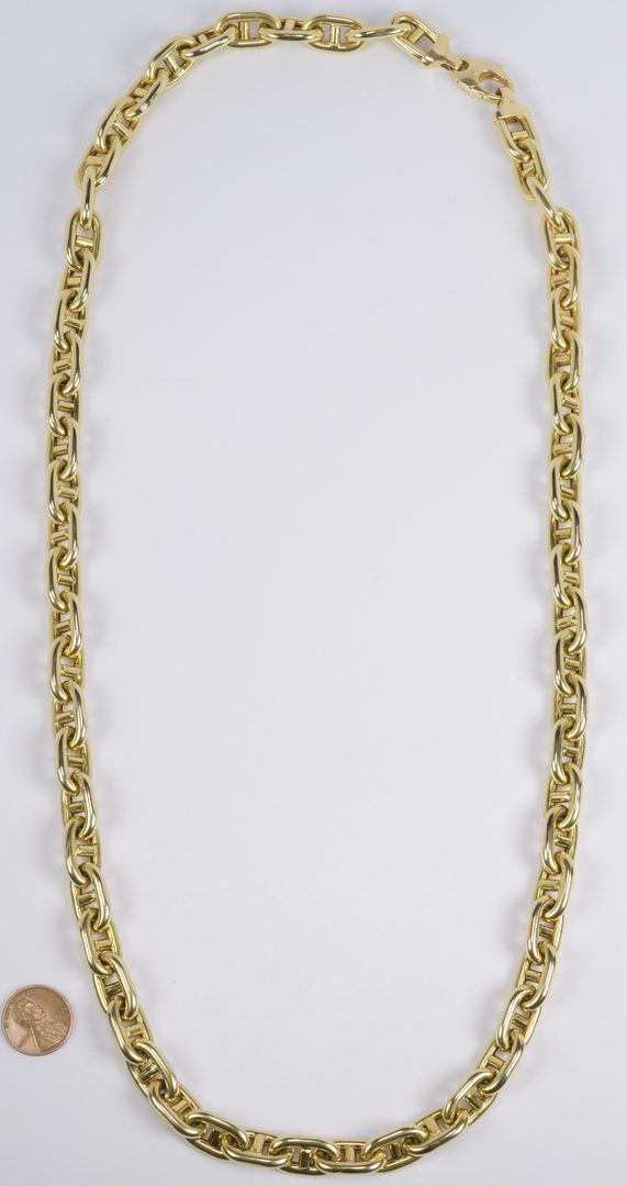 Lot 66: 14K Heavy Gucci Link Necklace, 132 grams