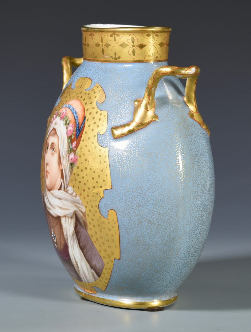 Lot 695: Continental Portrait Vase