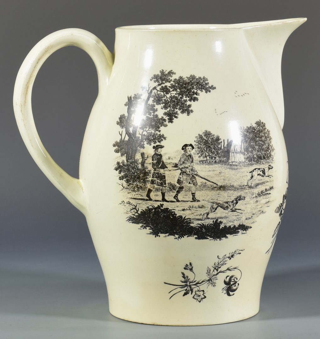 Lot 702:  18th Cent. Wedgwood Transferware Pitcher
