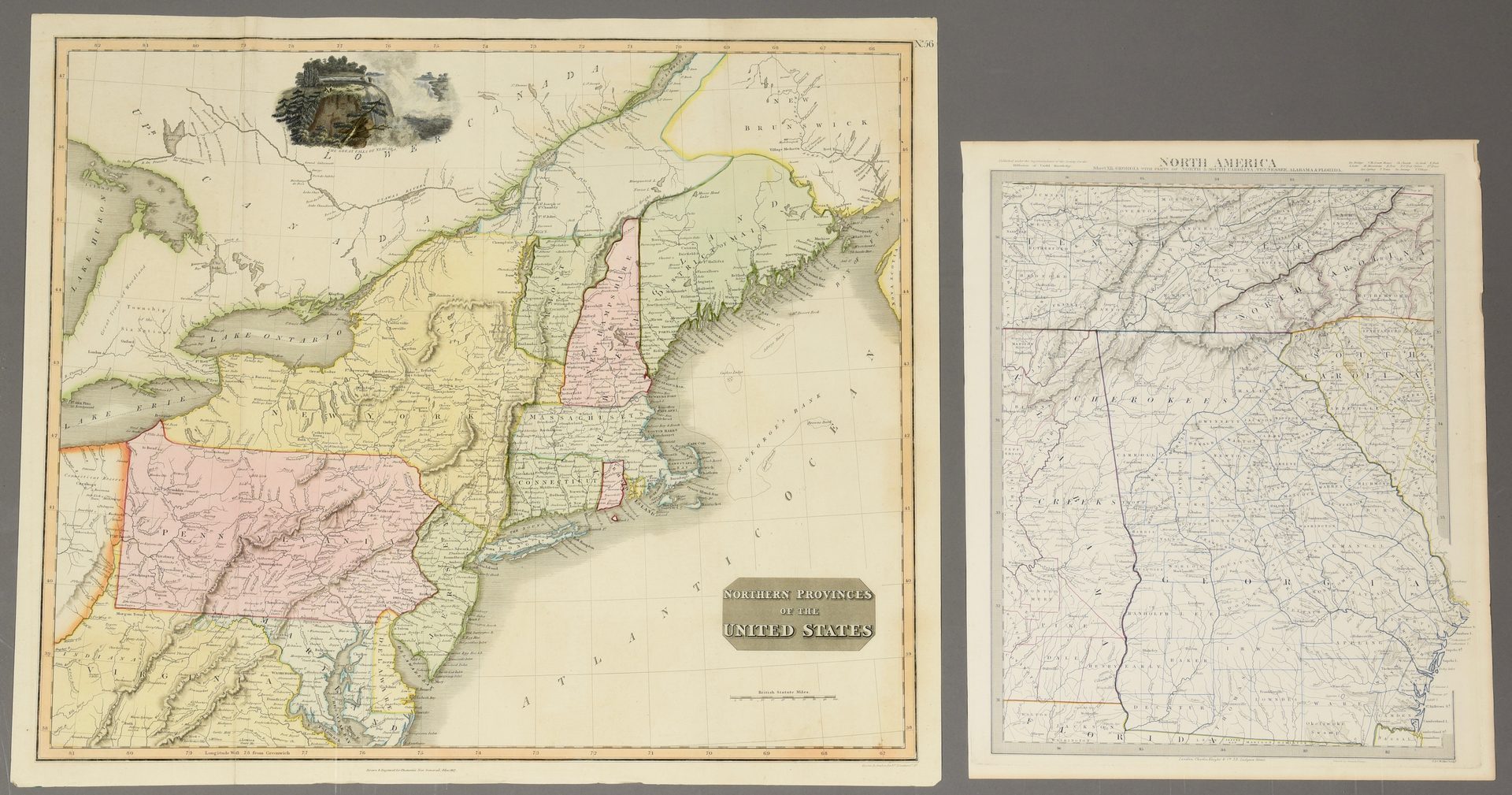 Lot 712: 2 United States Maps, including 1817.