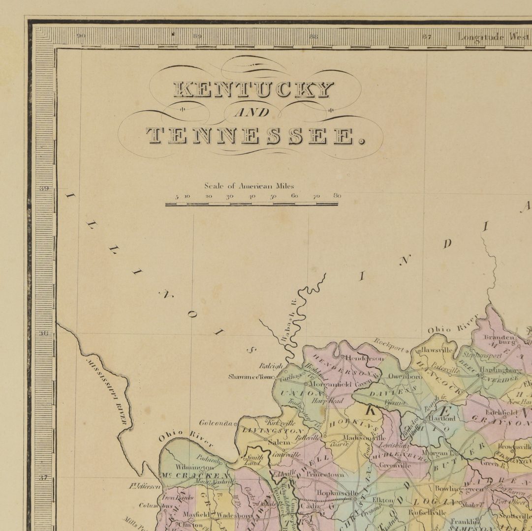 Lot 713: 3 TN and KY maps inc. Bradford, Greenleaf, Illman