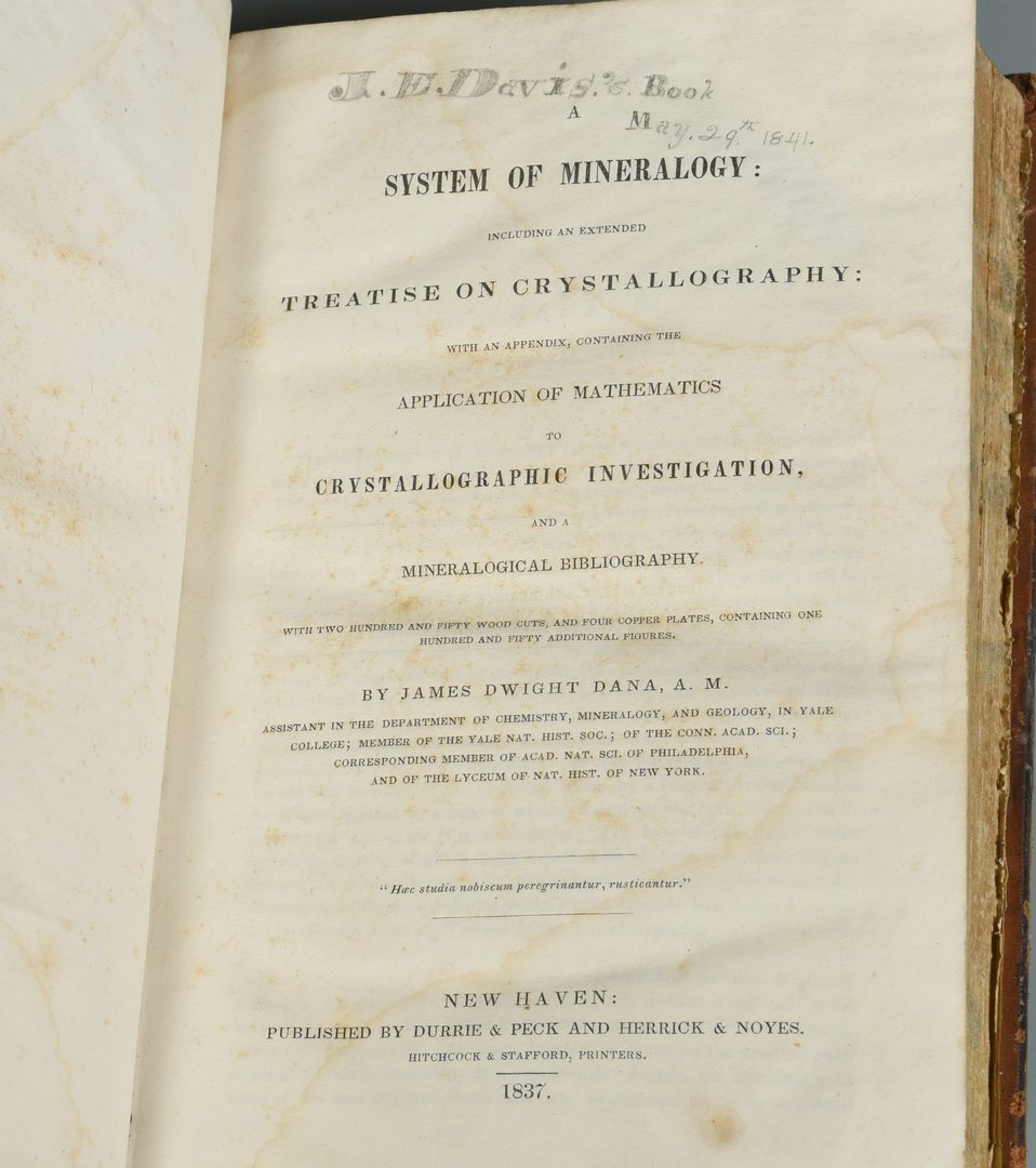 Lot 716: 1837 1st Ed. Dana's System of Mineralogy