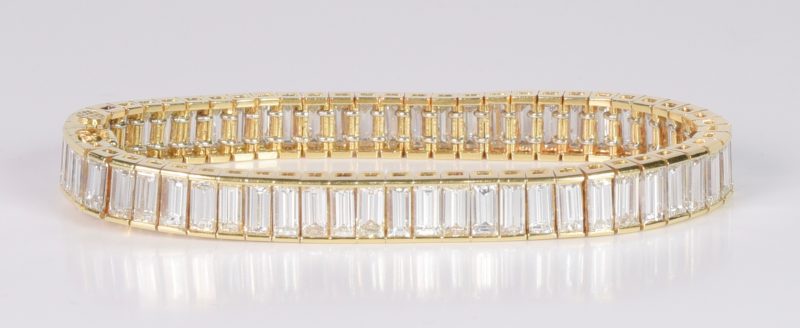 Lot 71: Diamond Baguette Bracelet, 17.70 cts
