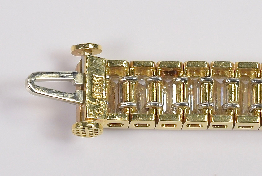 Lot 71: Diamond Baguette Bracelet, 17.70 cts