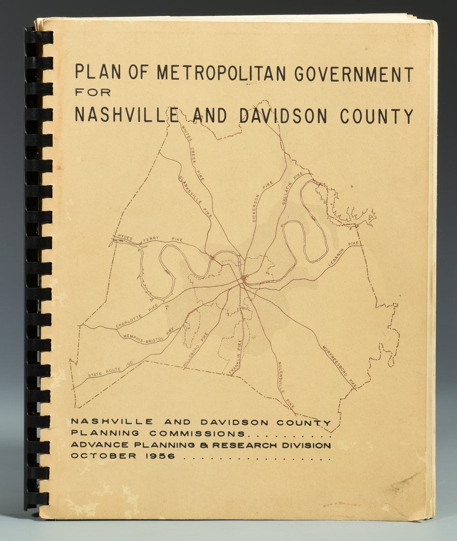 Lot 724:  3 TN History Books inc. Plan of Metro