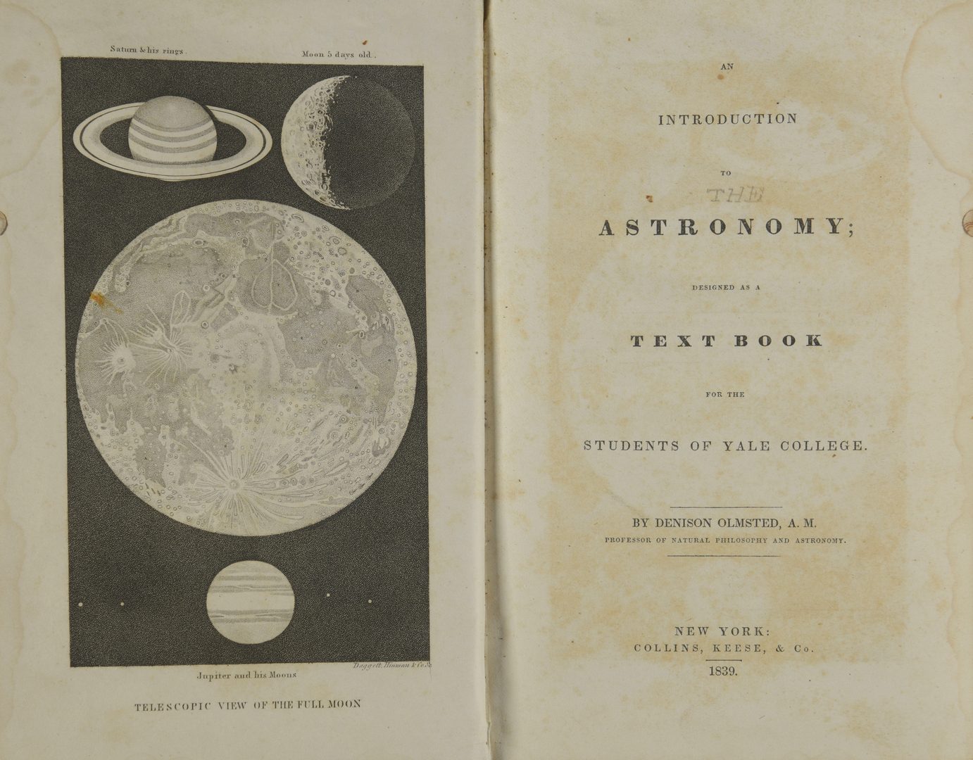 Lot 735: Olmsted's Astronomy, 1st Ed. & 1750 Oxford Student Monthly