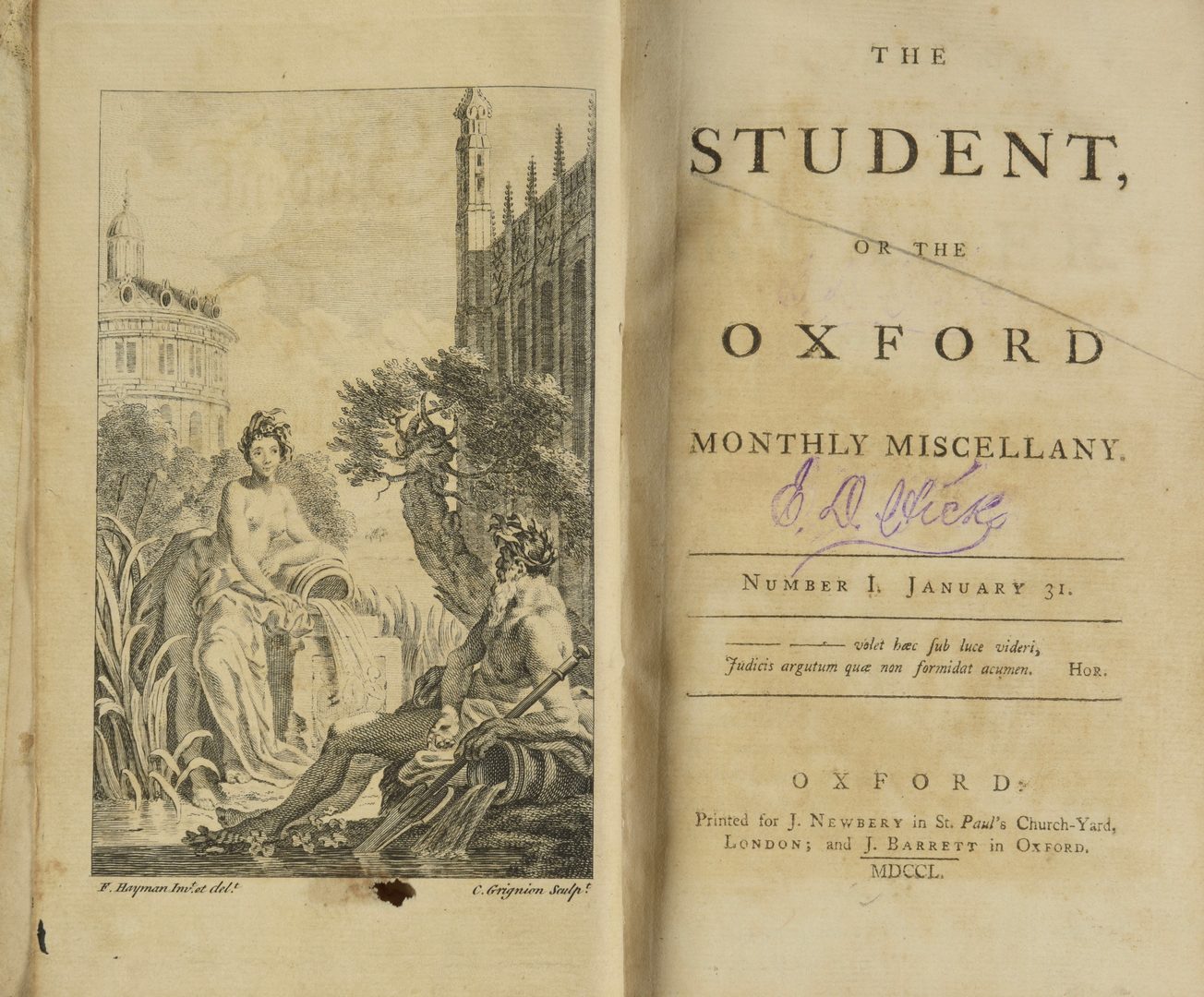 Lot 735: Olmsted's Astronomy, 1st Ed. & 1750 Oxford Student Monthly