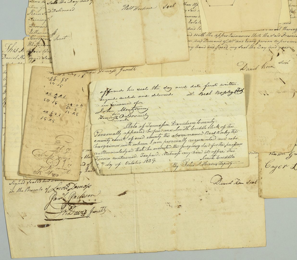 Lot 741: Group of assorted TN land indentures