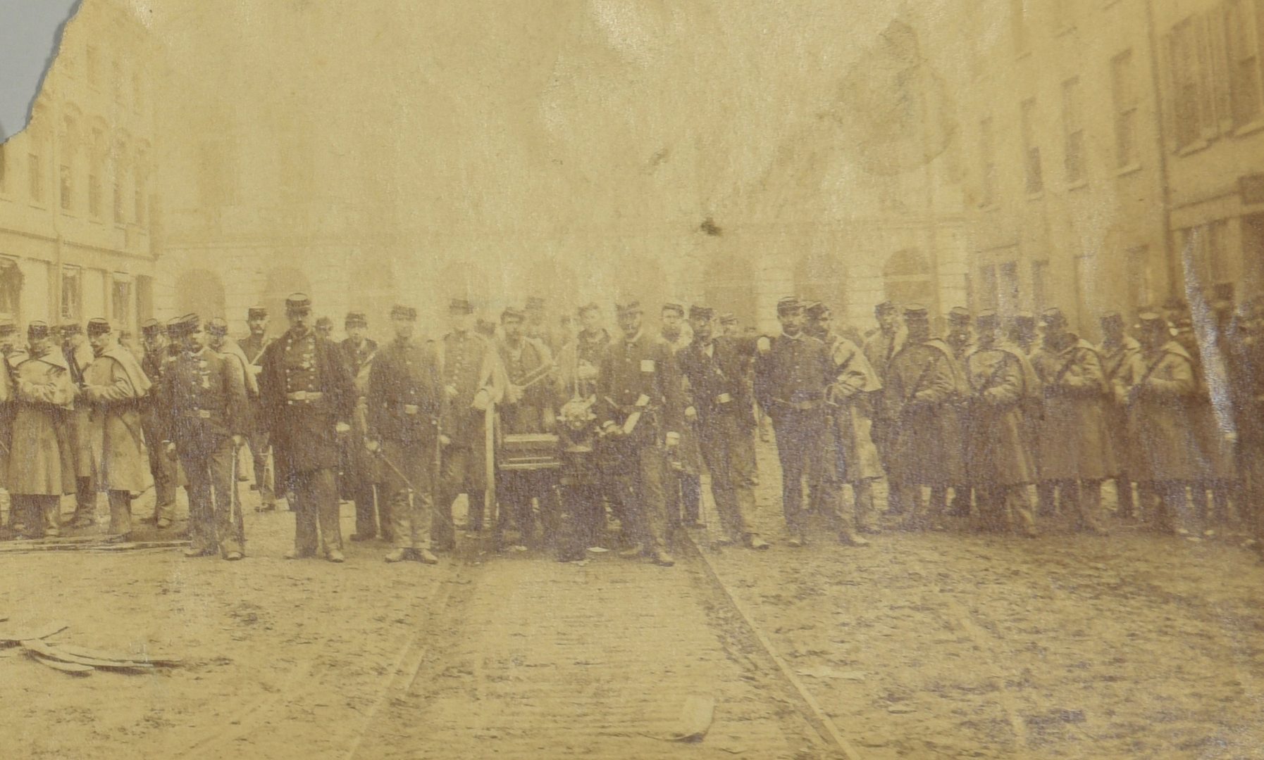 Lot 749: Cincinnati Riot of 1884 and Pulaski TN destruction, albumen prints