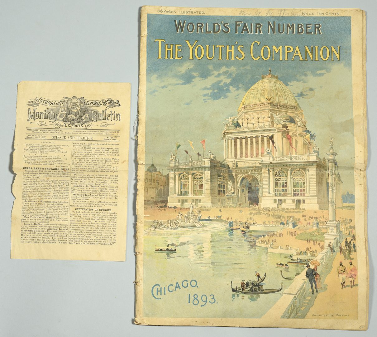 Lot 750: World Fair items inc. New Orleans Map