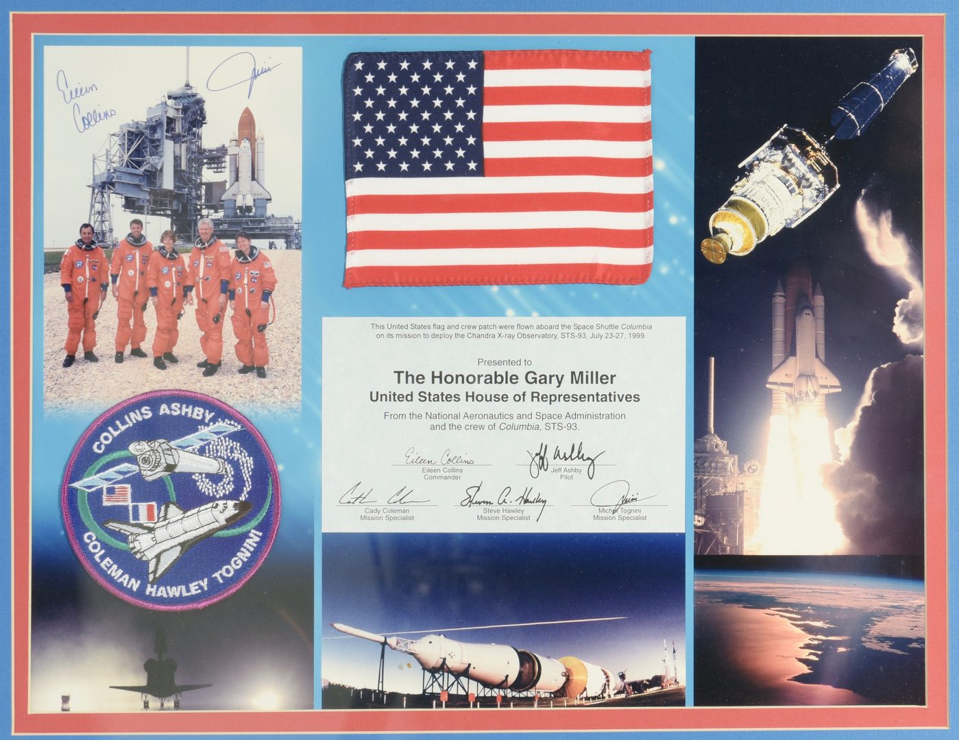 Lot 752: Space Shuttle Crew Patches and Flags, STS-1 and STS-93