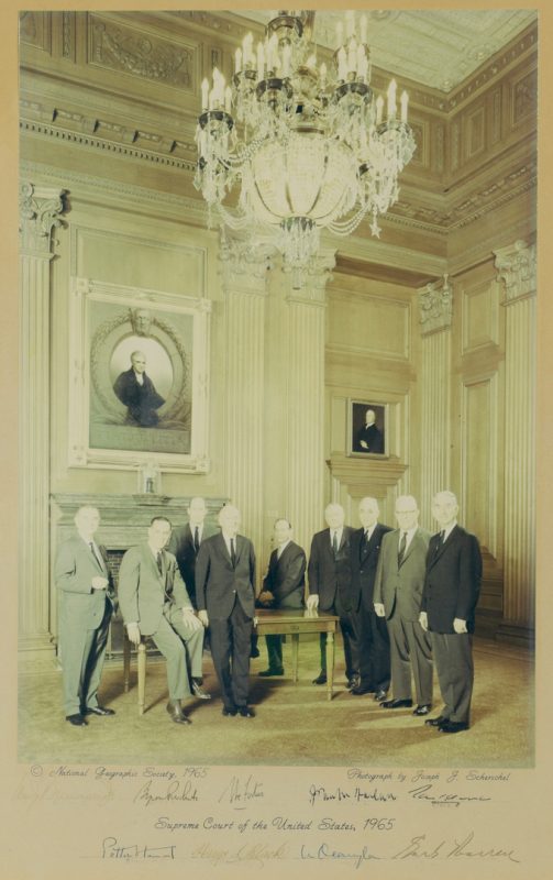 Lot 753: 1965 Signed US Supreme Court Photo