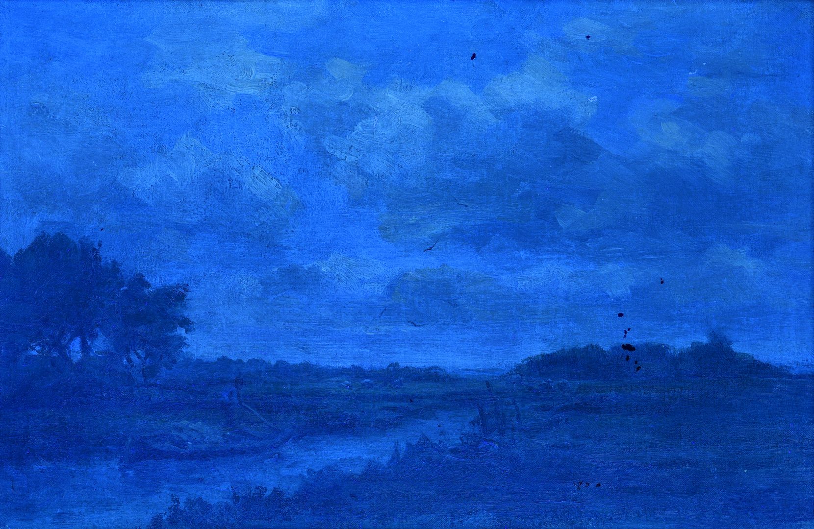 Lot 774: European Oil on Canvas River Landscape