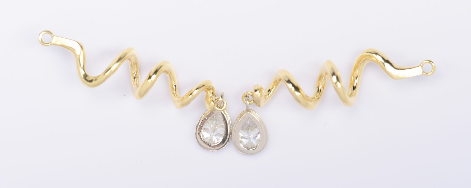 Lot 794: Pear-shaped Diamond Earring Jackets