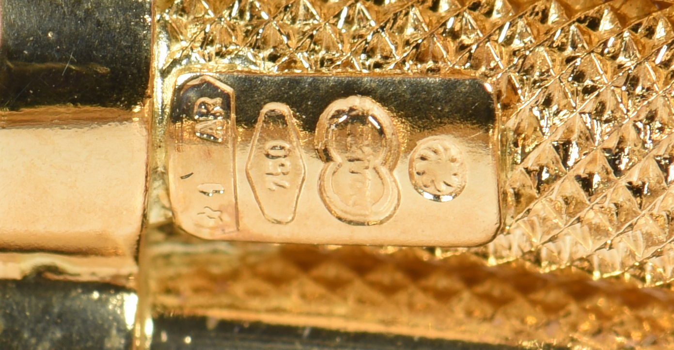 Lot 798: Two Gold Bangle Bracelets, 18K & 14K