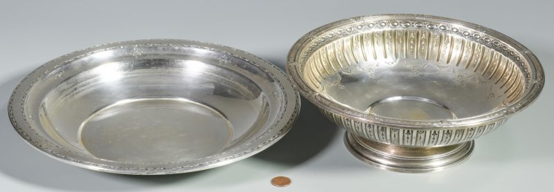 Lot 854: 2 Sterling Silver Bowls, Gorham and Towle