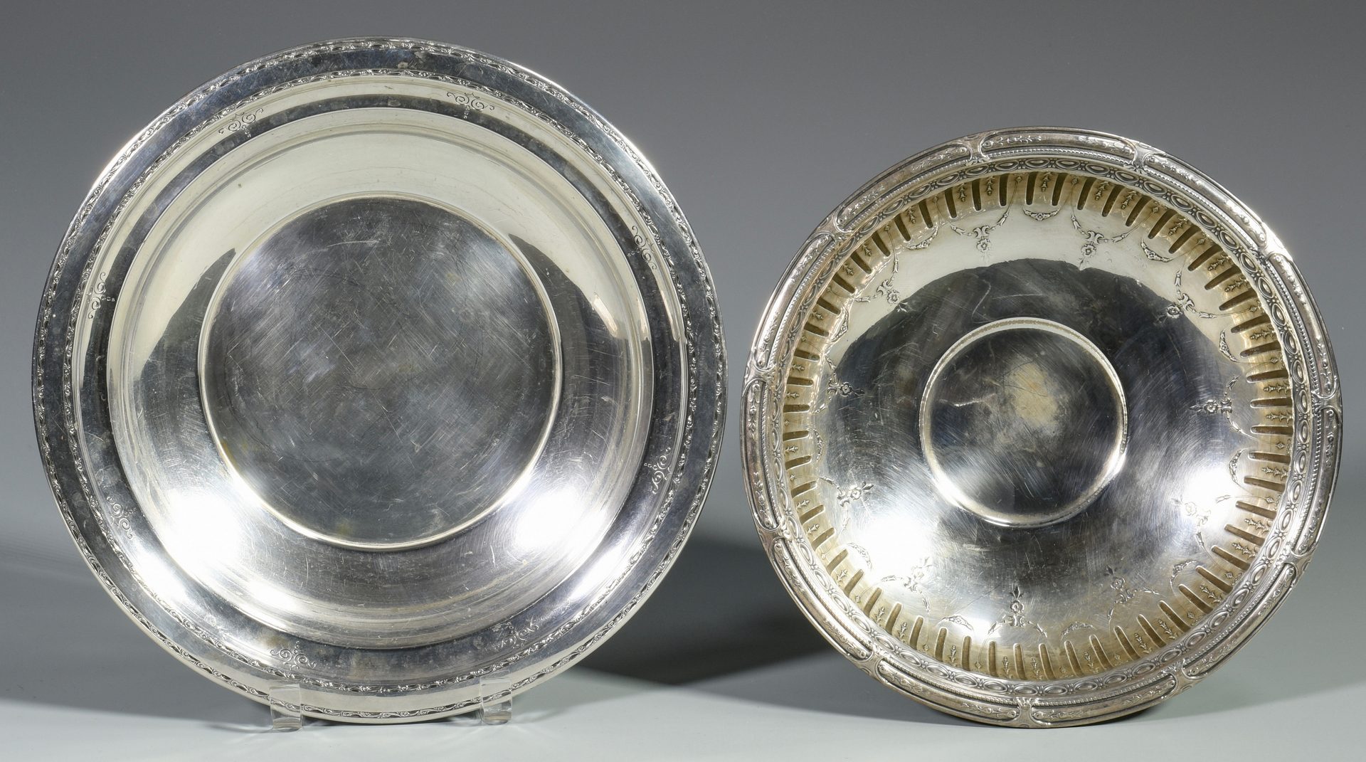 Lot 854: 2 Sterling Silver Bowls, Gorham and Towle
