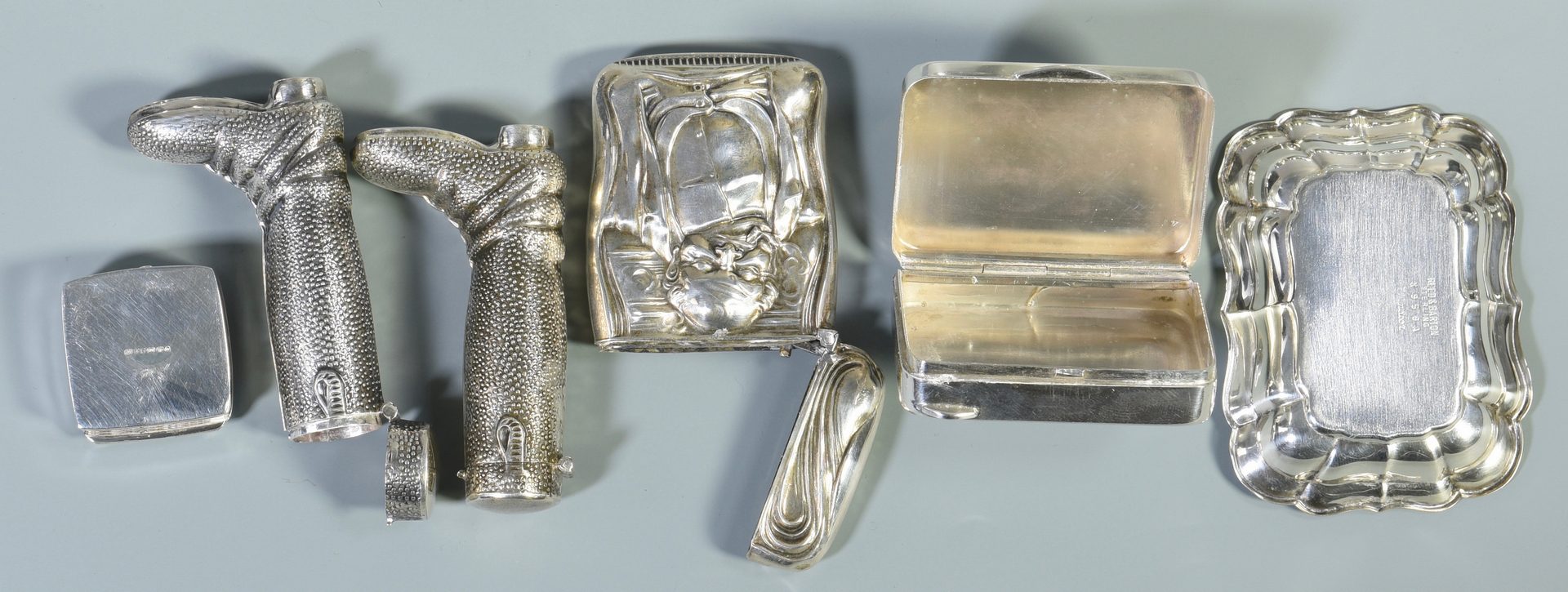 Lot 866: Group Sterling  Silver Trinkets, 15 items