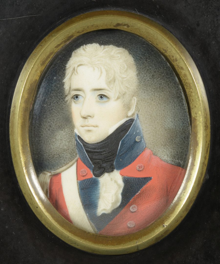 Lot 86: M. Finucane, miniature officer portrait