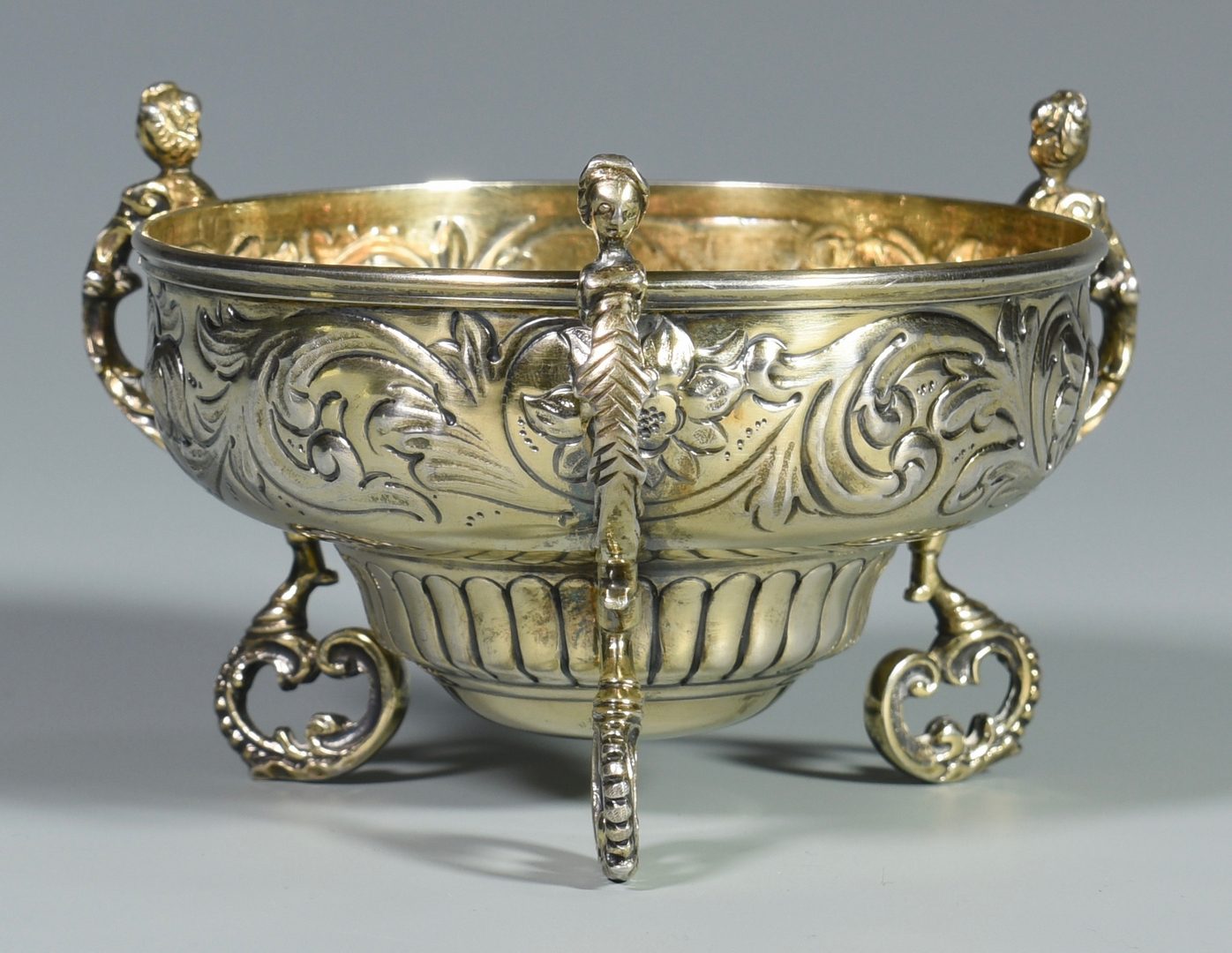Lot 870: English Sterling Repousse Loving  Cup