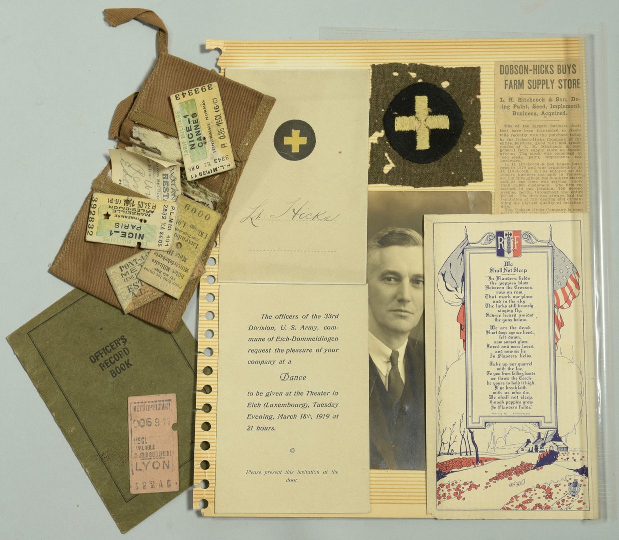 Lot 873: World War I Archive – E.D. Hicks