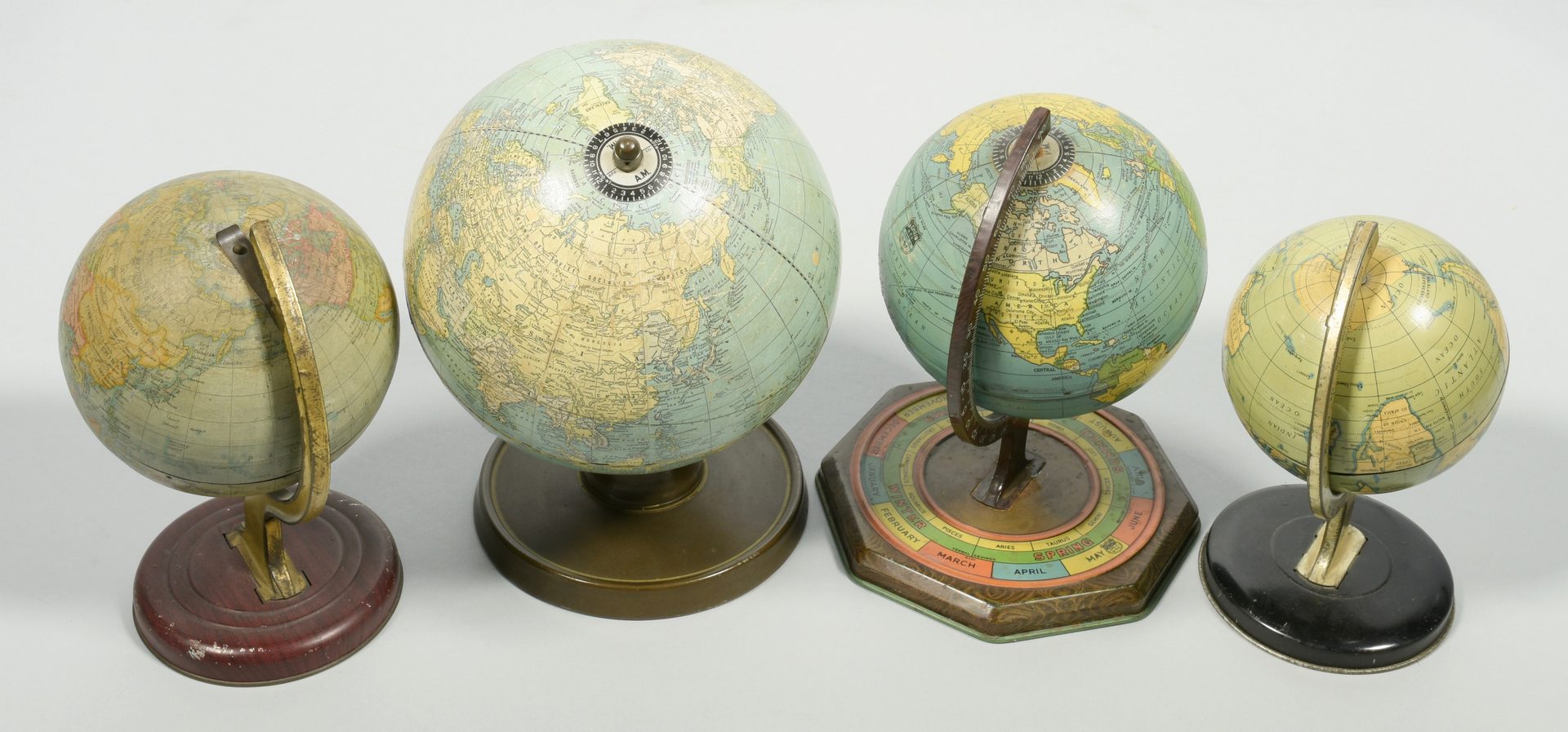 Lot 894: 4 Vintage Globes
