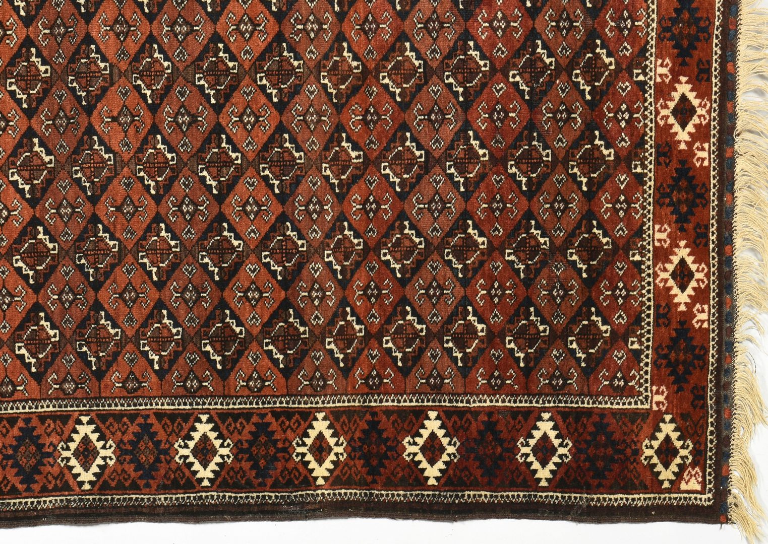 Lot 913: Antique Afghan Balouch Rug, 8'8" x 3'8"