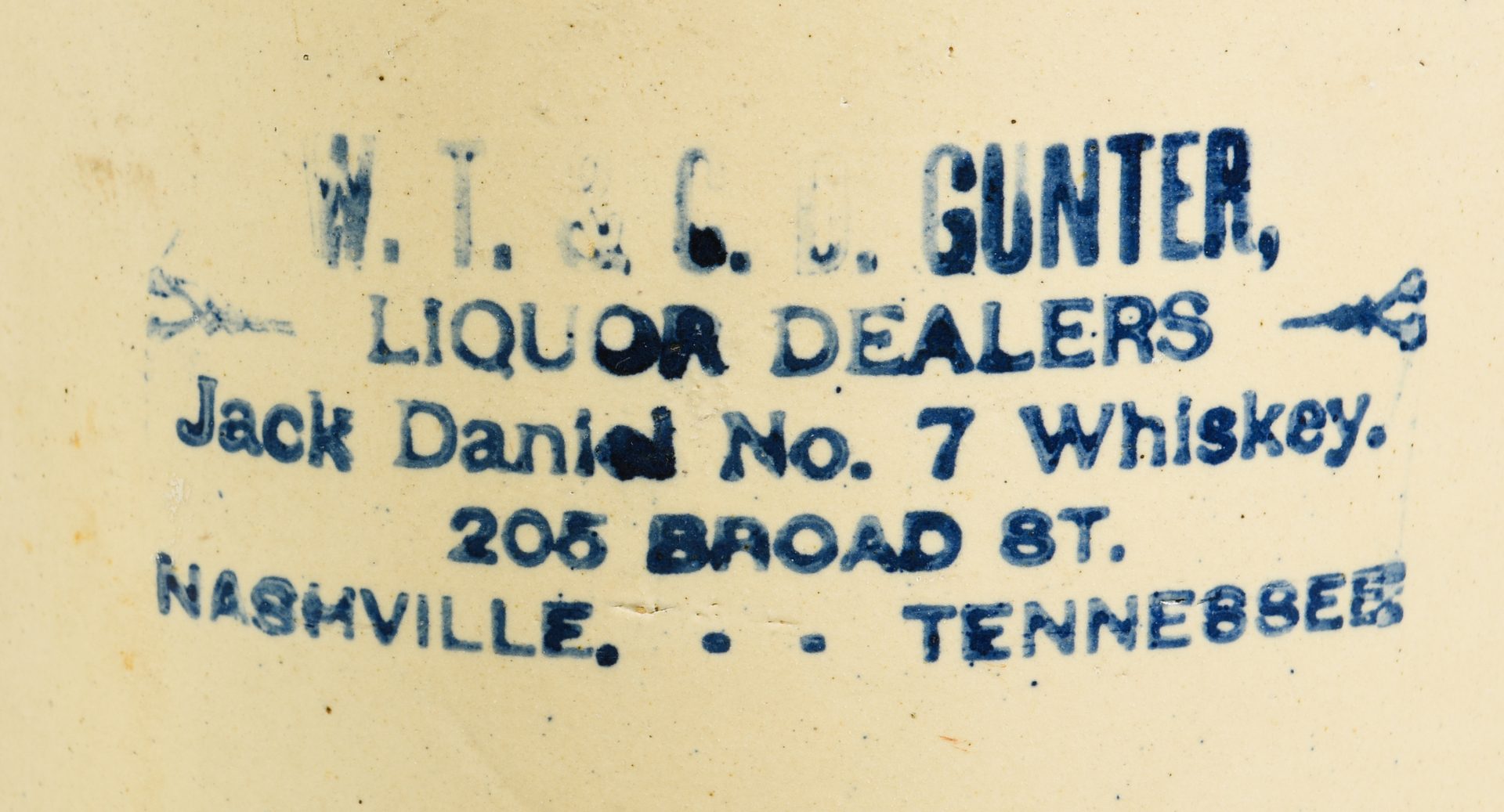 Lot 935: Gunter Nashville Jack Daniels Jug