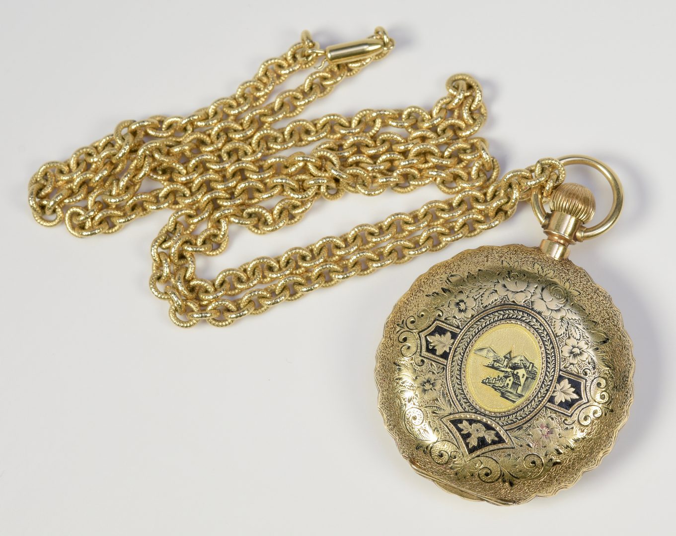 Lot 946: 14K Elgin Hunting Case Watch, dated 1883