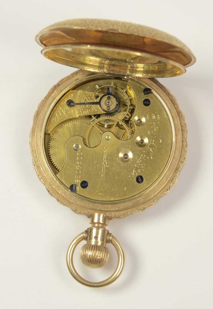 Lot 946: 14K Elgin Hunting Case Watch, dated 1883