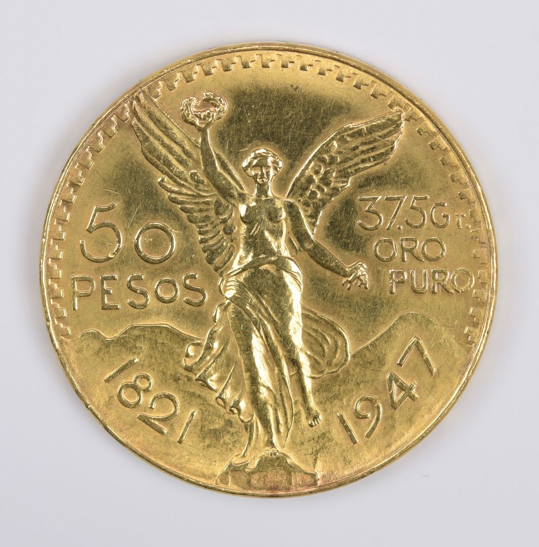 Lot 978: Mexico 1947 50 Pesos Gold Coin