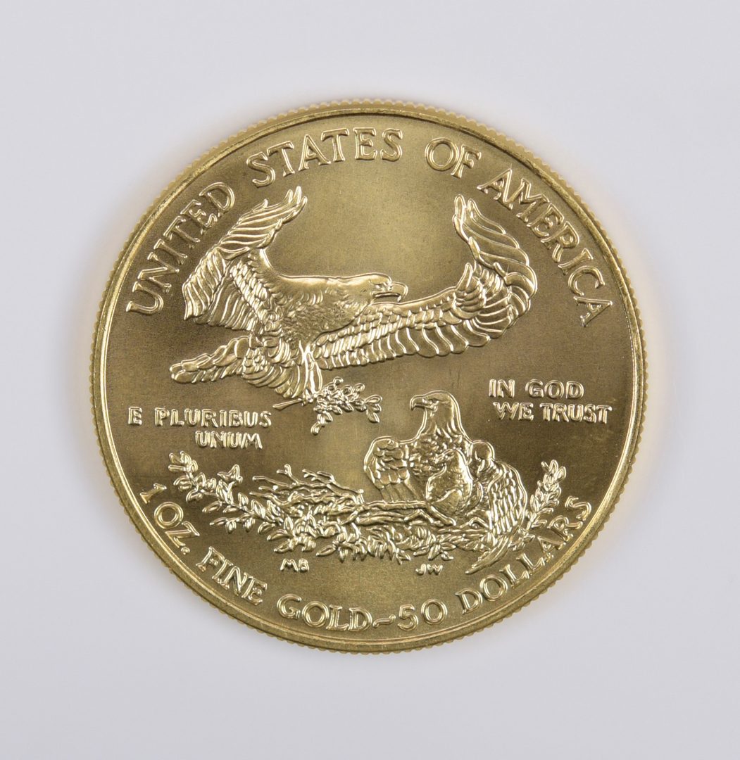 Lot 979: 1 oz 22K American Gold Eagle Coin, 2008