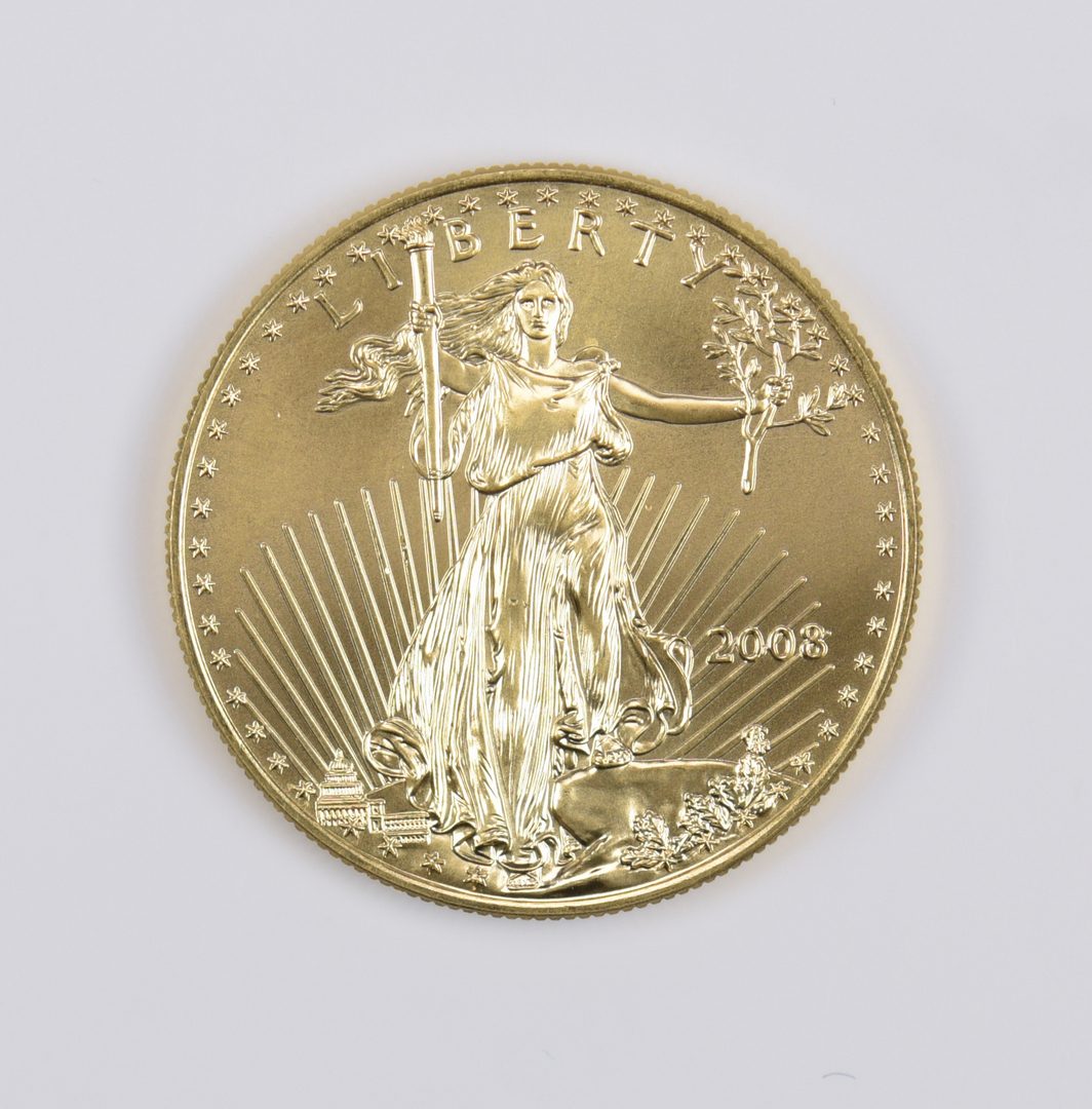 Lot 984: 1 oz 22K American Gold Eagle Coin, 2008