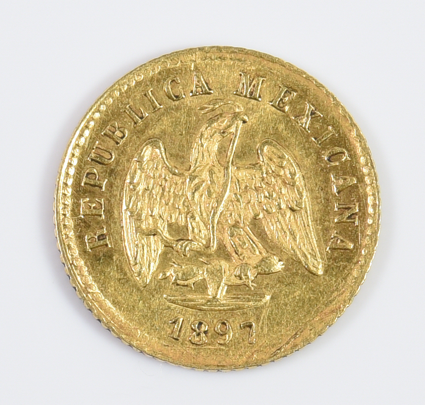 Lot 985: 1897 Gold Peso & 1834 US $2 1/2 Gold Coin
