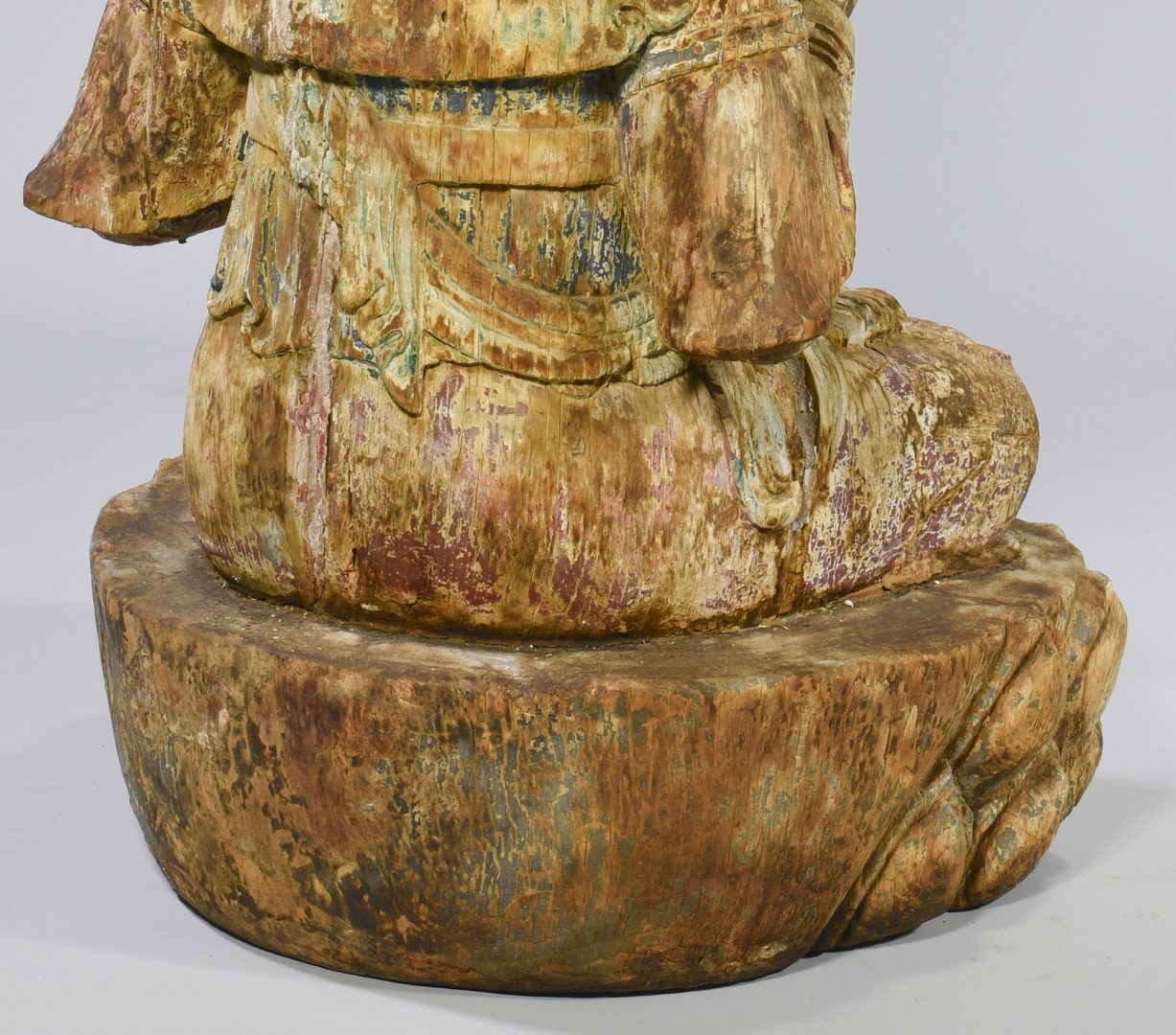 Lot 9: Large Carved Quan Yin Figure, 41"H