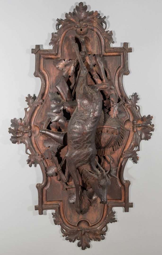Lot 101: Black Forest Wall Plaque, 48" H