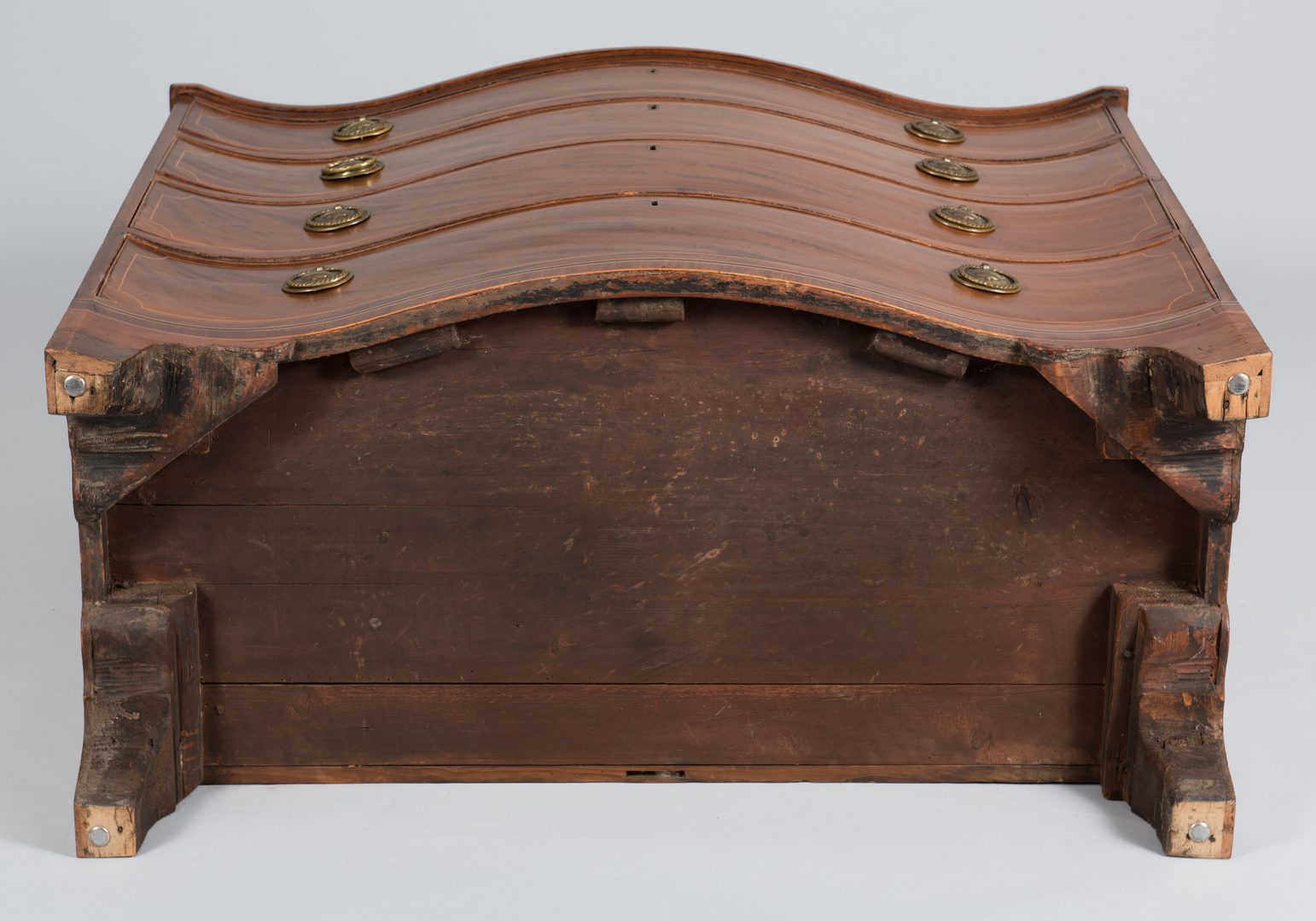 Lot 105: American or English Serpentine Chest, 19th c.