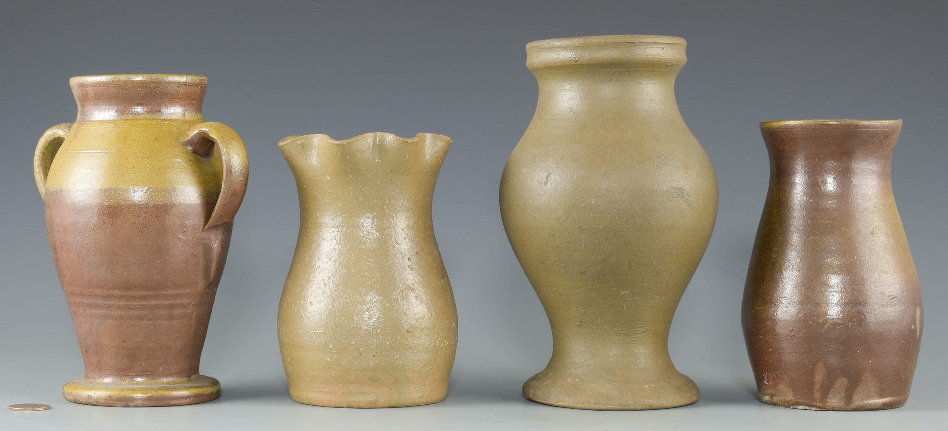 Lot 122: 4 Middle TN Stoneware Jars and Vases