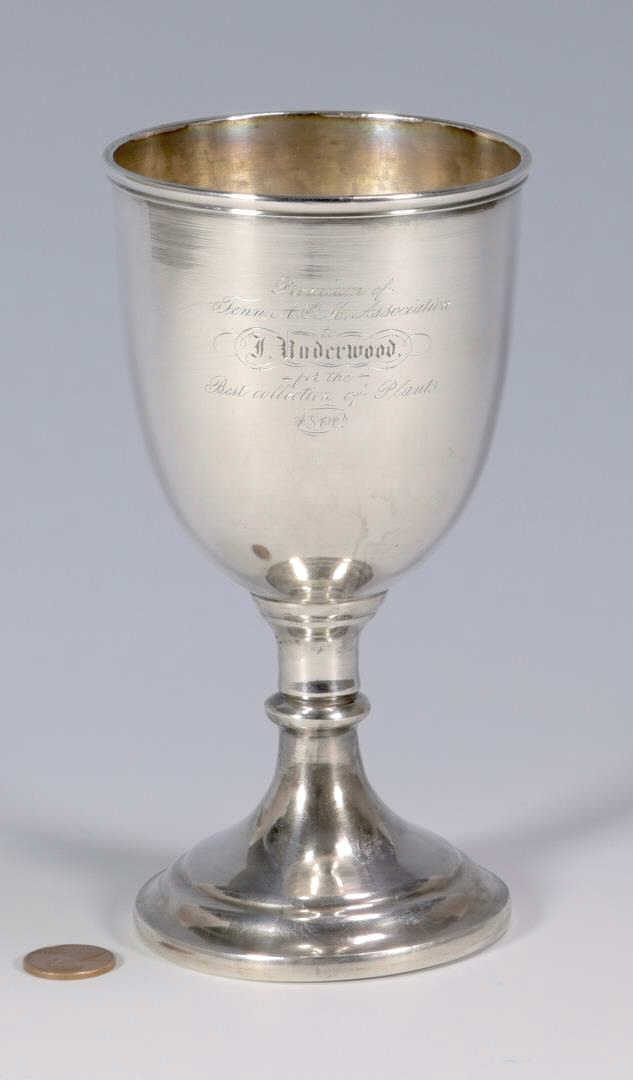 Lot 131: TN Agricultural Coin Silver Goblet