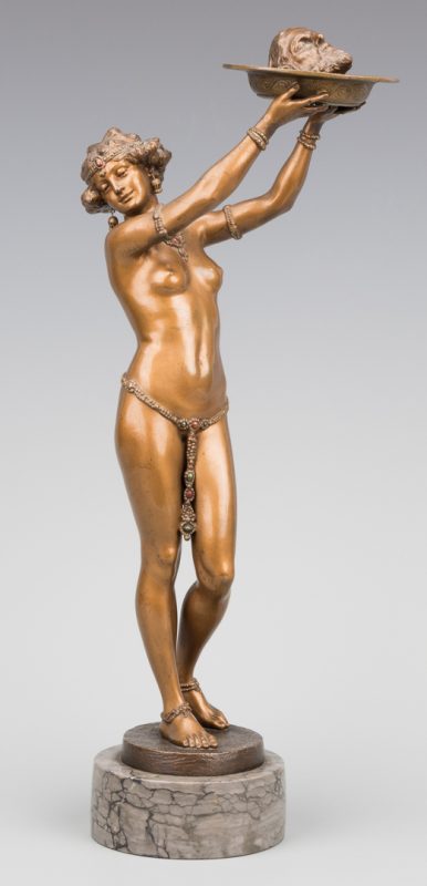 Lot 153: Franz Bergmann Bronze, Salome